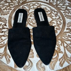 Black Suede Mule